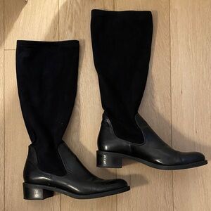 Franco Sarto leather Black Knee Boots
